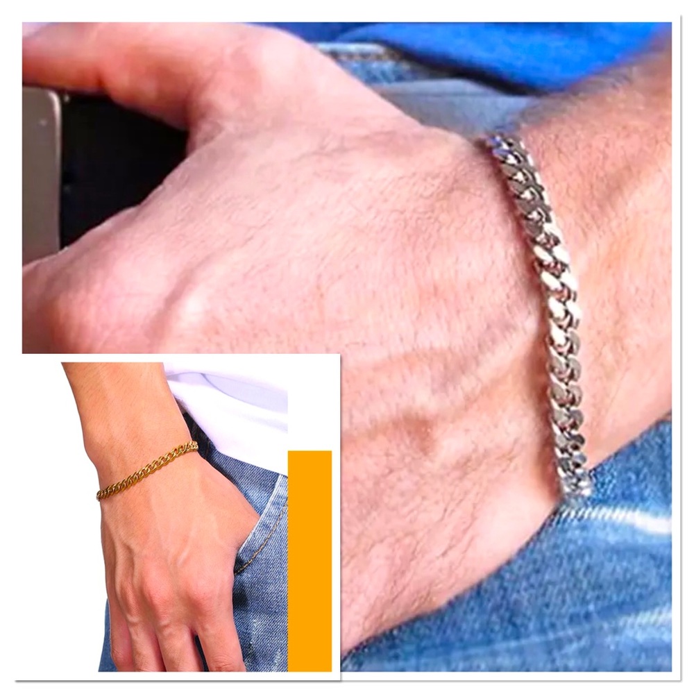 🐘 Gold Plated Stainless Steel Cuban Link Bracelet